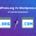 WordPress.org Vs Wordpress.com