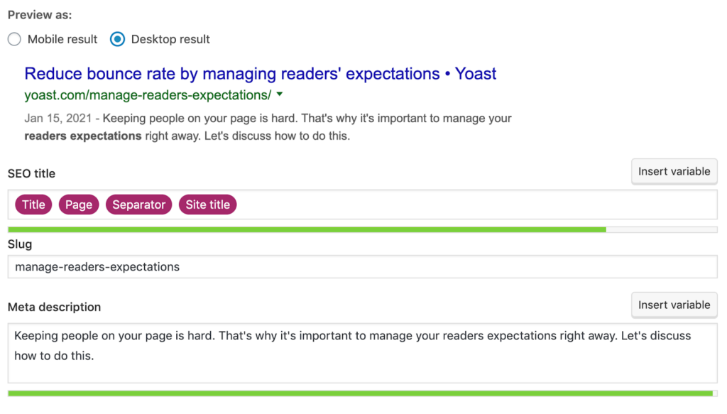 wordPress Yoast SEO