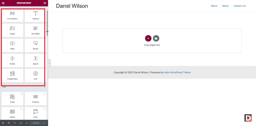 Incorporating Additional Widgets In Elementor Templates