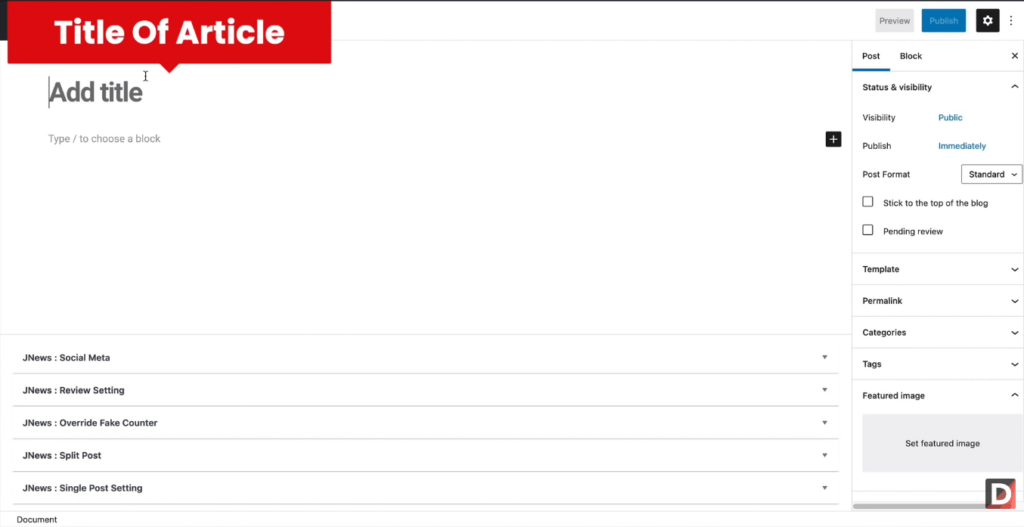 Adding Title To WordPress Post