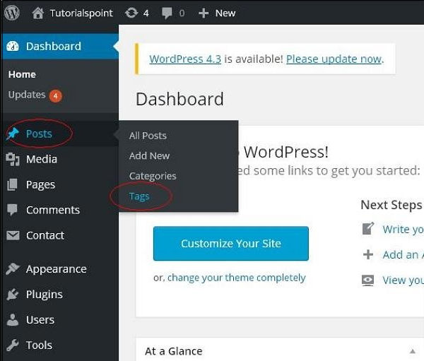 Adding Tags in WordPress