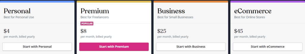 WordPress Pricing Plans