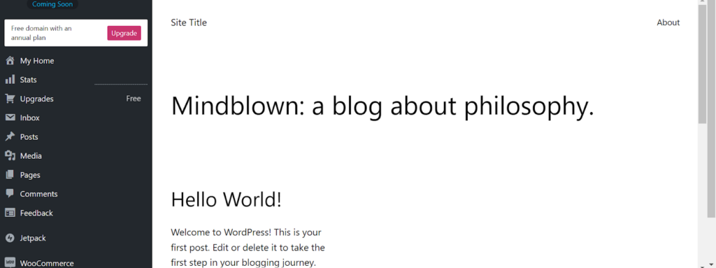 WordPress Dashboard