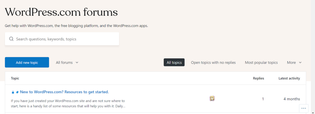 WordPress Forums