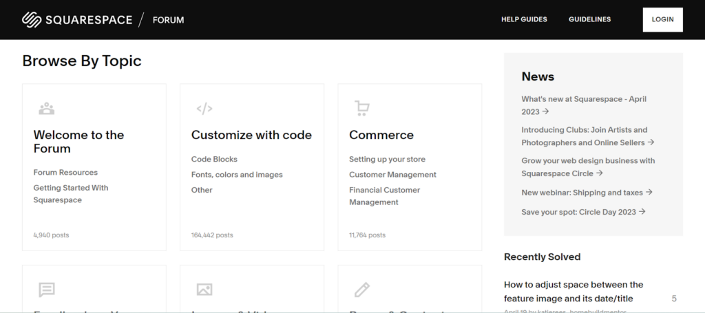Squarespace Forum
