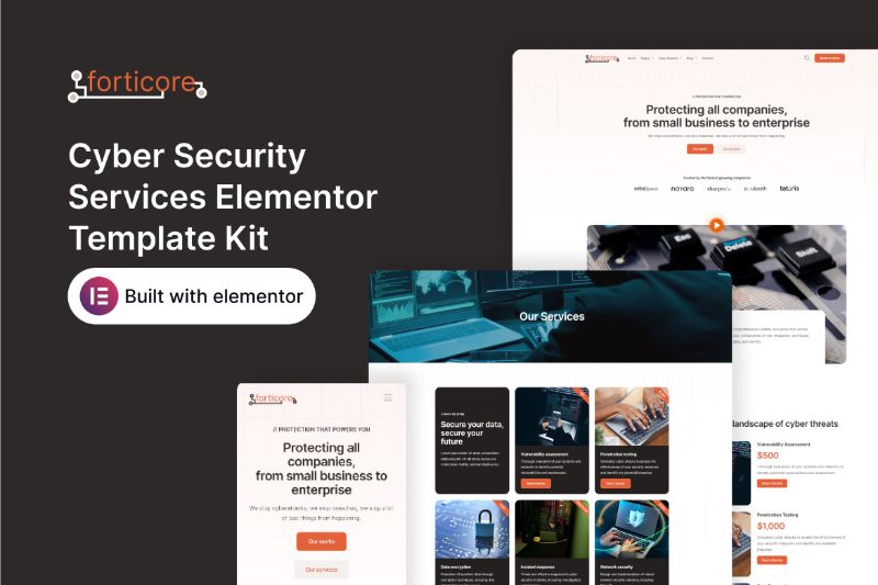 Forticore - Cyber Security Services Elementor Template Kit