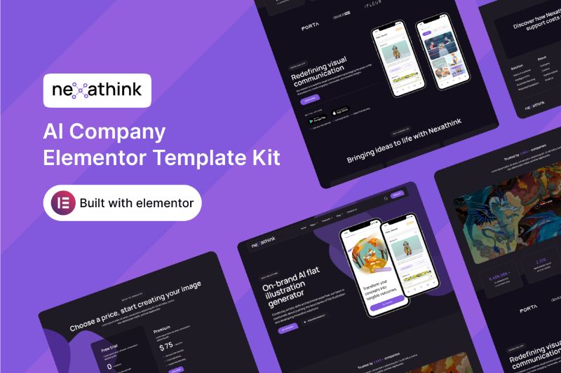 Nexathink - AI Company Elementor Template Kit