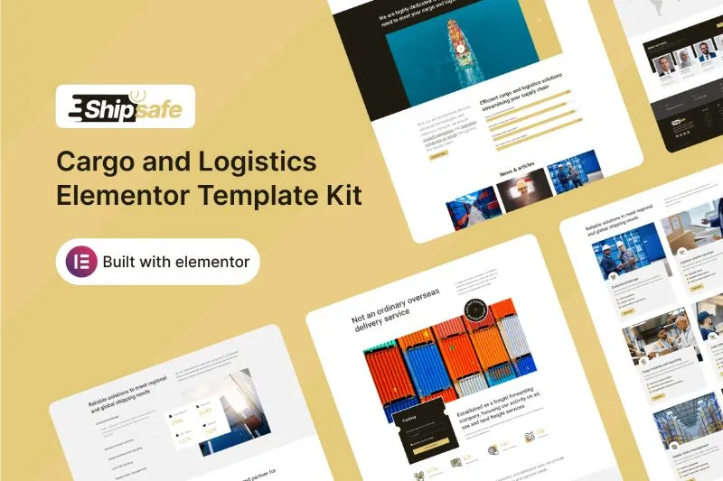 Shipsafe - Cargo and Logistics Elementor Template Kit
