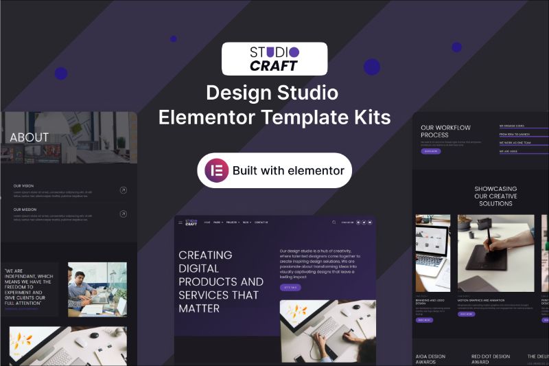 Studiocraft - Design Studio Elementor Template Kit