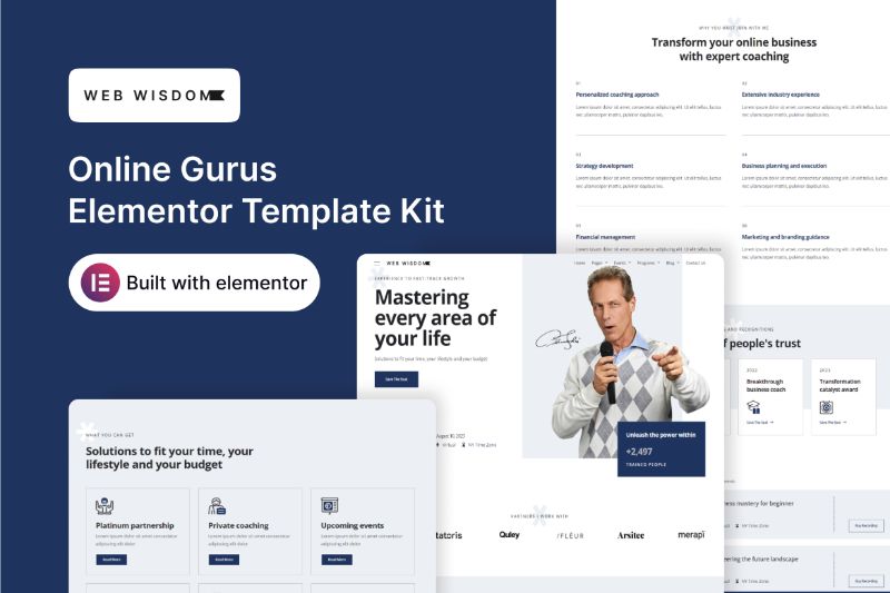 WebWisdom - Online Gurus Elementor Template Kit