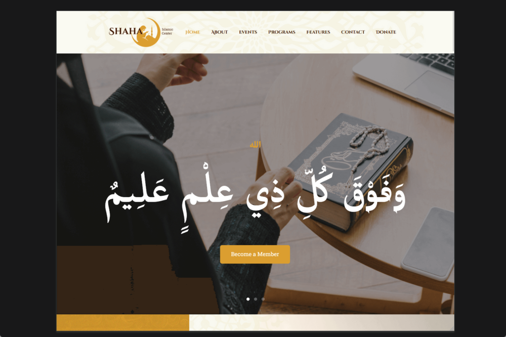 another rtl demo website of the shaha theme