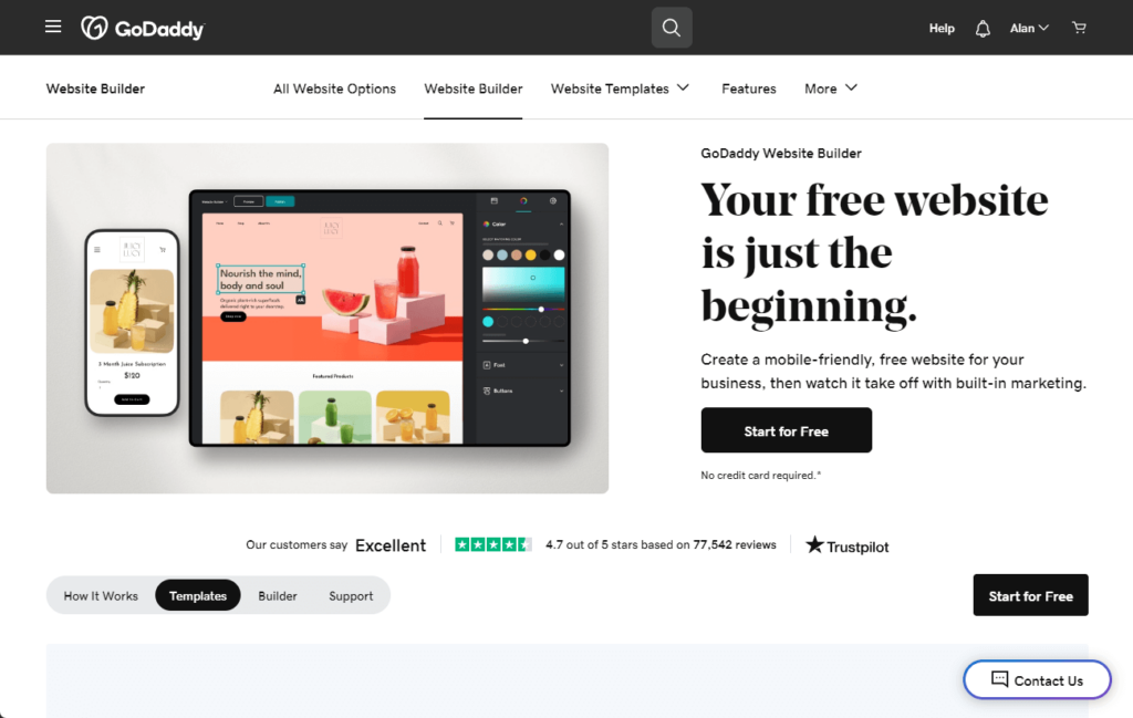 your free website is just the beginning with godaddy