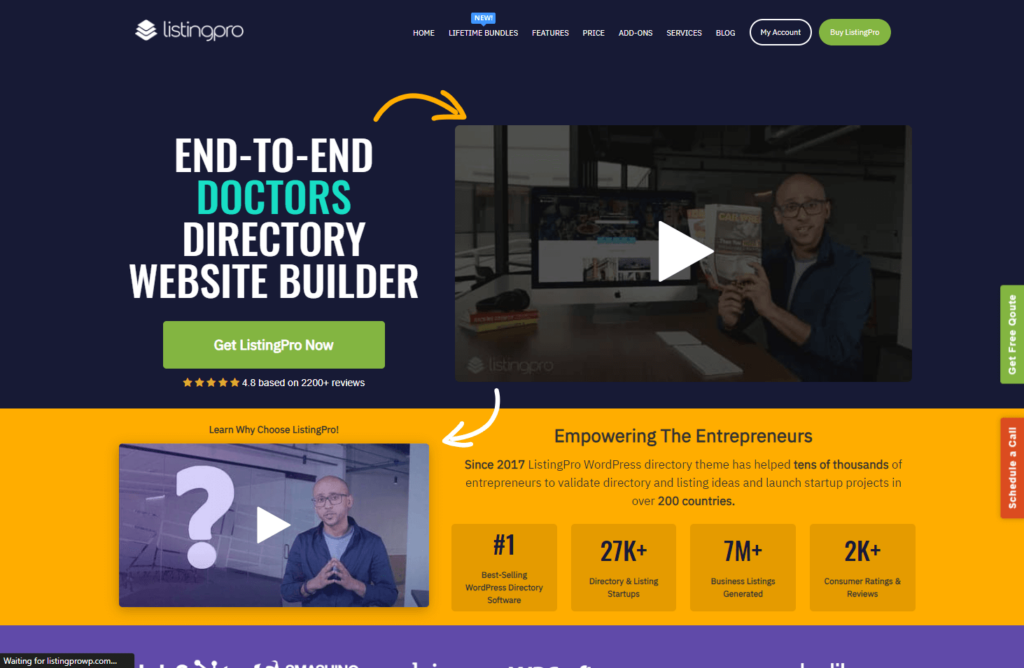 end-to-end directory website builder