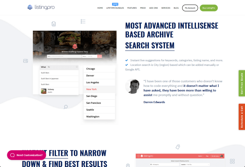 listingpro with their most advanced intellisense based archive
