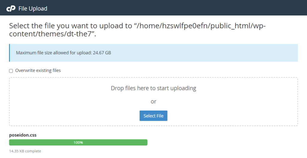 upload the stylesheet to the theme folder