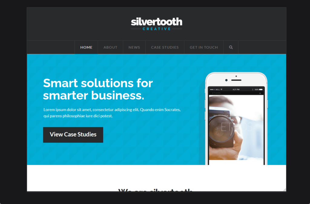 silvertooth website template from xโs design cloud