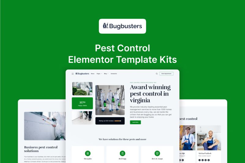 BugBusters - Pest Control Elementor Template Kit