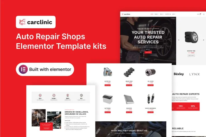 CarClinic - Auto Repair Shops Elementor Template Kit