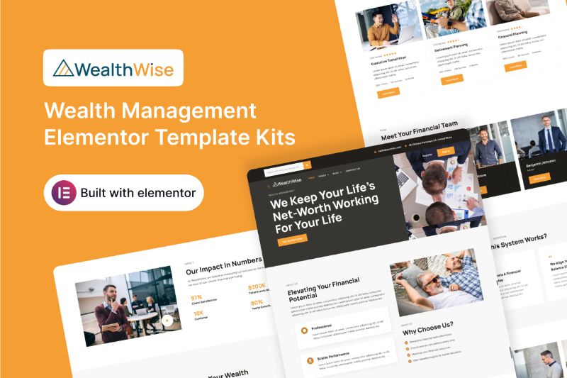 WealthWise - Wealth Management Elementor Template Kit