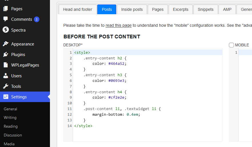 post injections plugin in action