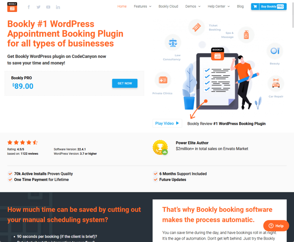 bookly#1 wordpress appointment booking plugin for all types of business