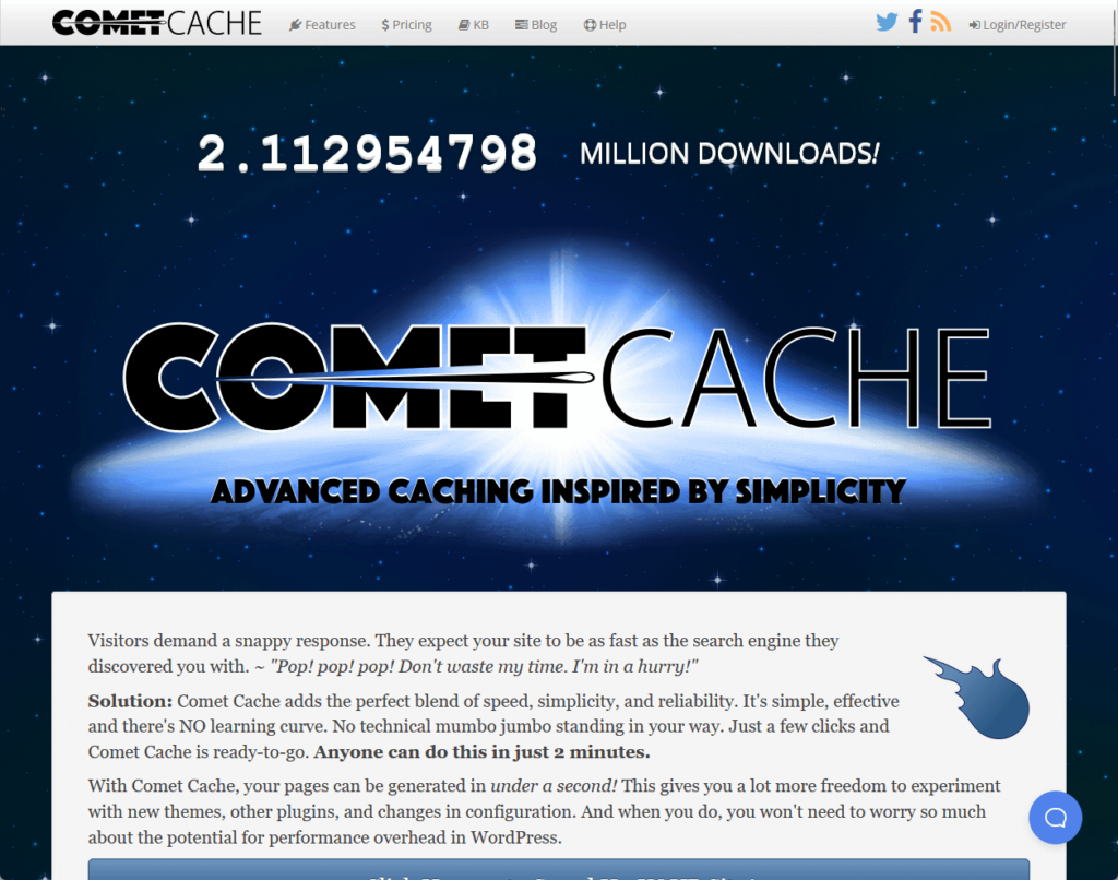 comet cache: advanced caching inspired by simplicity
