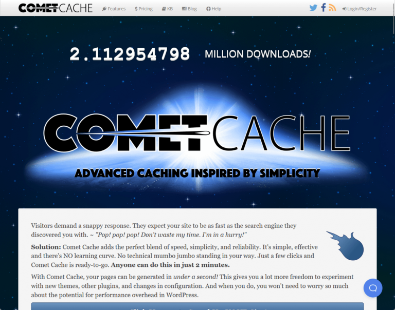 comet cache: advanced caching inspired by simplicity