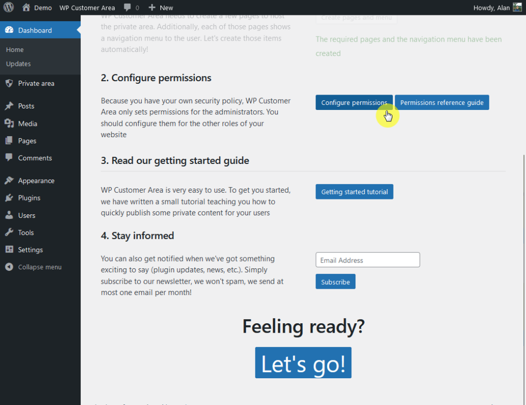the plugin only sets permission for the administrators