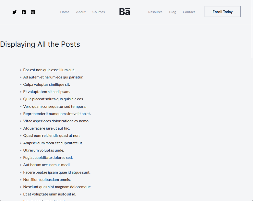 using the display posts plugin to show 50 posts