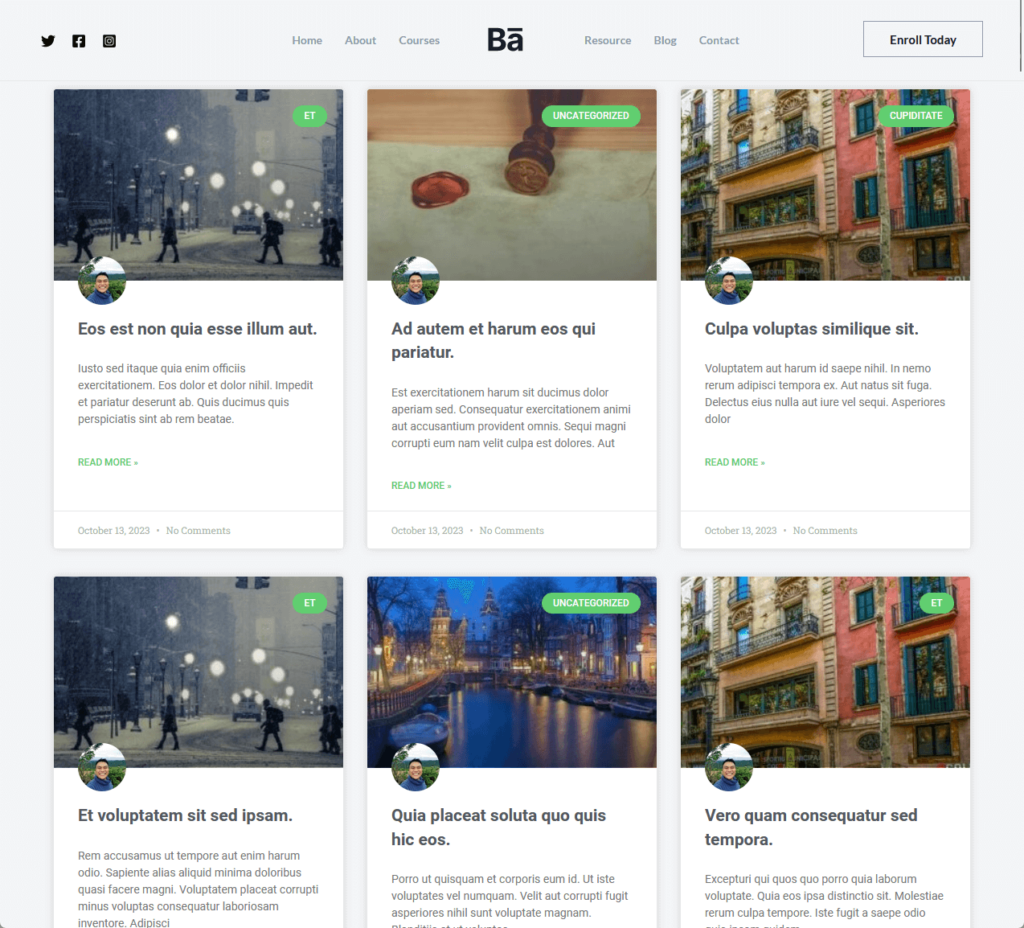 using the elementor post element to display posts