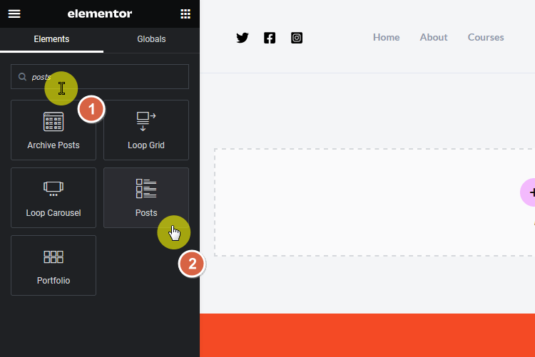 find the post element and add it to the page