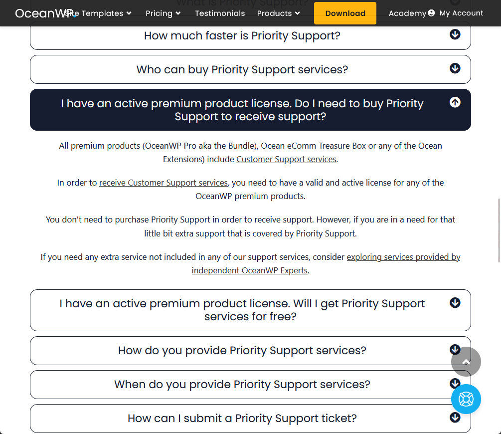 faq on whether active premium users need to buy support