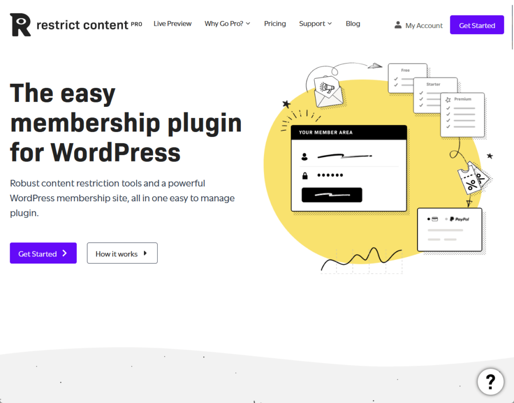 the easy membership plugin for wordpress