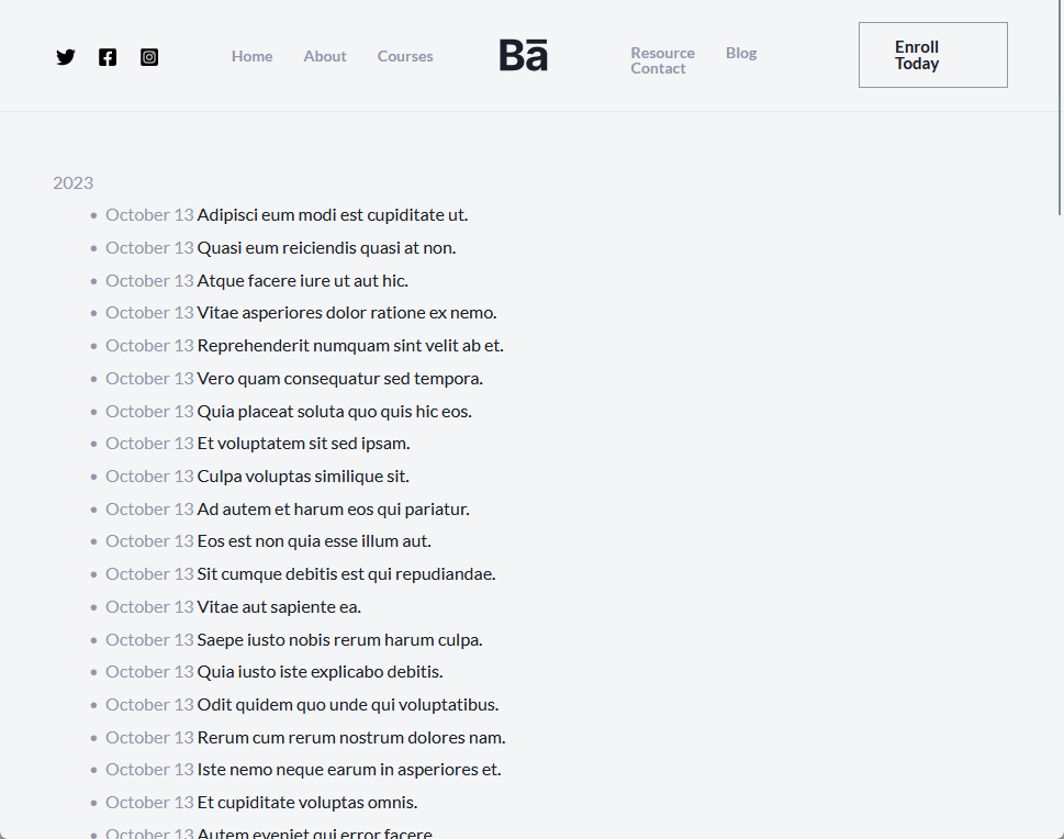what the simple yearly archive plugin looks like