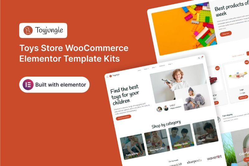 ToyJungle - Toys Store WooCommerce Elementor Template Kit