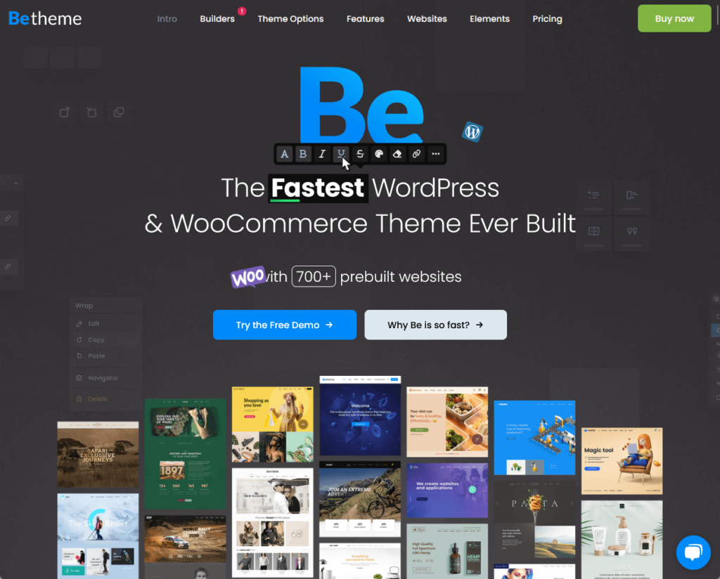 Betheme - the fastest wordpress and woocommerce theme ever built