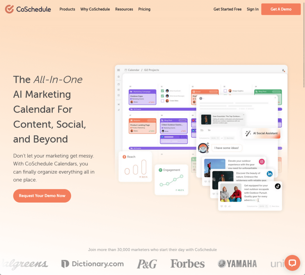 CoSchedule: The All-In-One AI Marketing Calendar For Content, Social, and Beyond