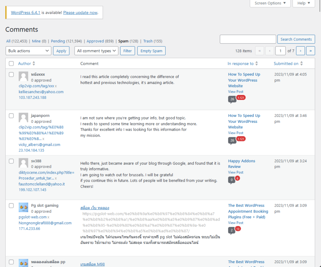 spam section of darrelβs siteβs comments