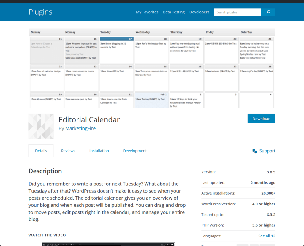 Editorial Calendar By MarketingFire
