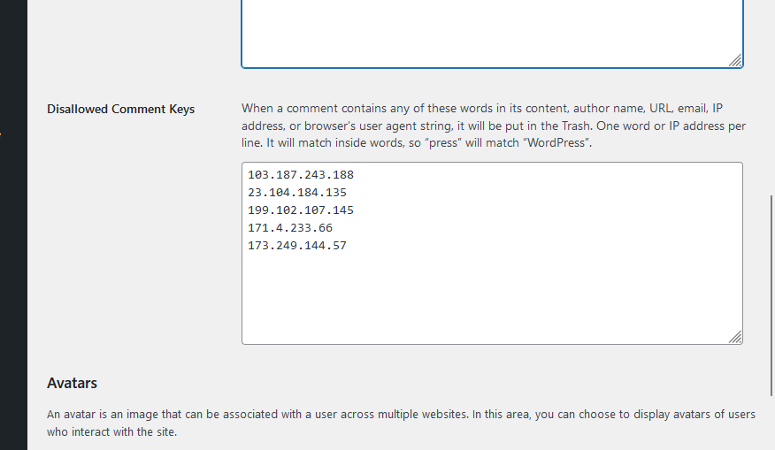 enter the ip addresses into the box at one per line