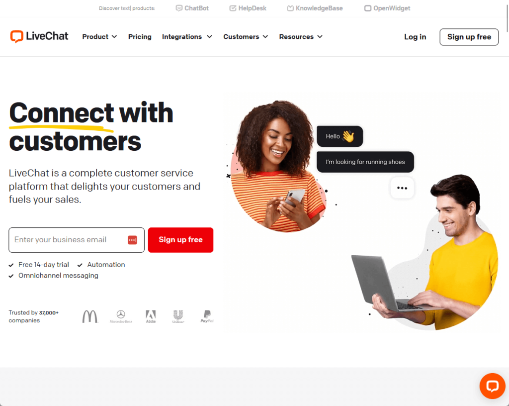 LiveChat: Connect with customers
