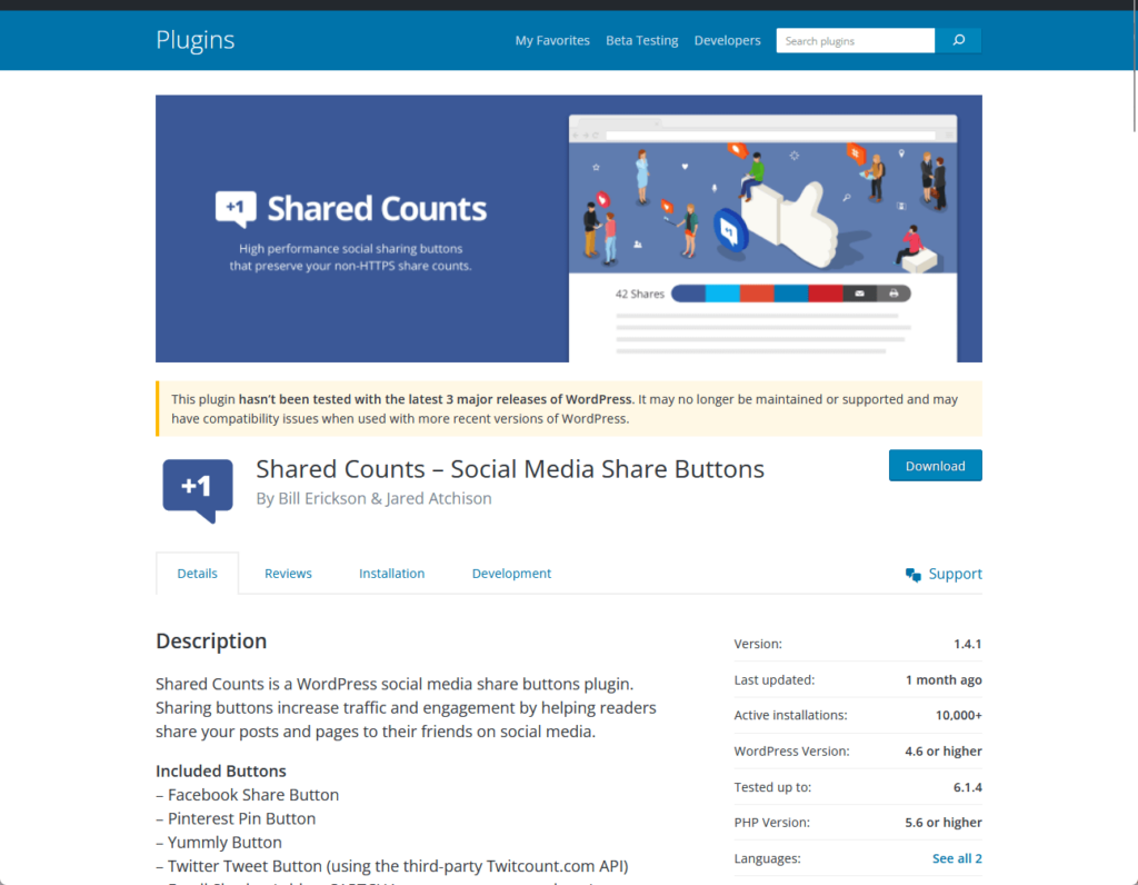 Shared Counts – Social Media Share Buttons