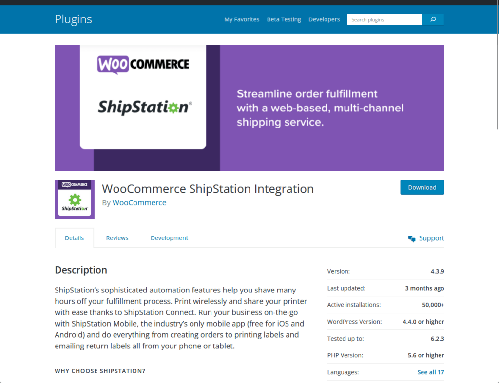 WooCommerce ShipStation Integration By WooCommerce