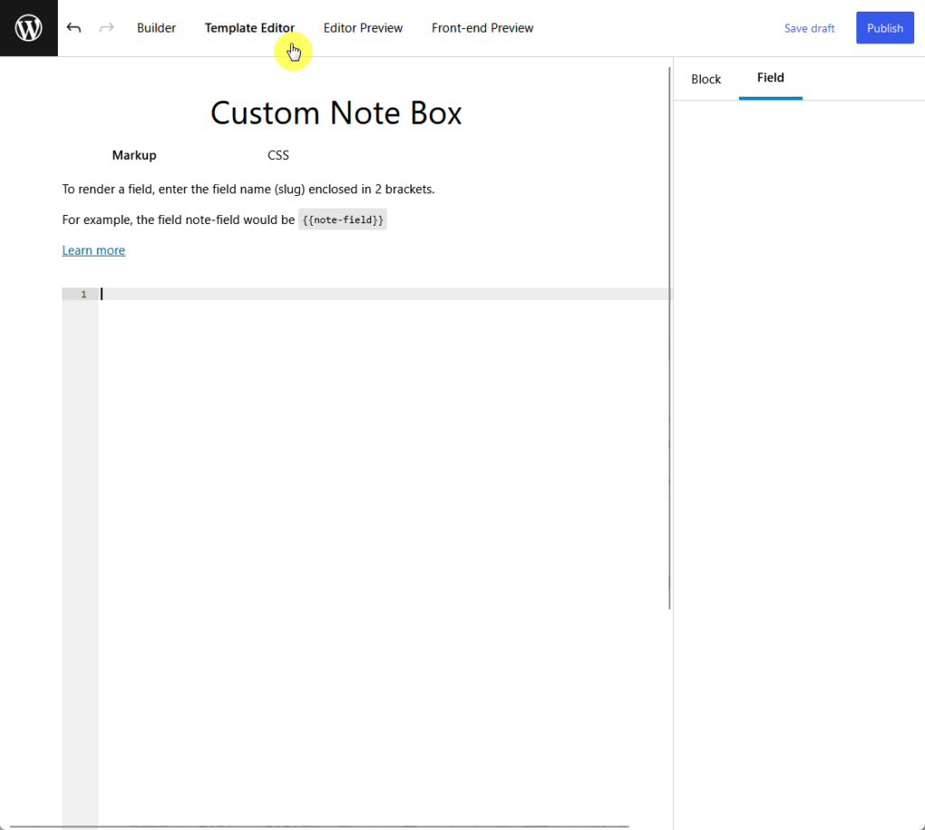 genesis custom blocks template editor tab
