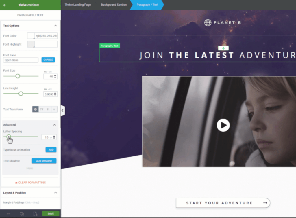 using thrive architect demo