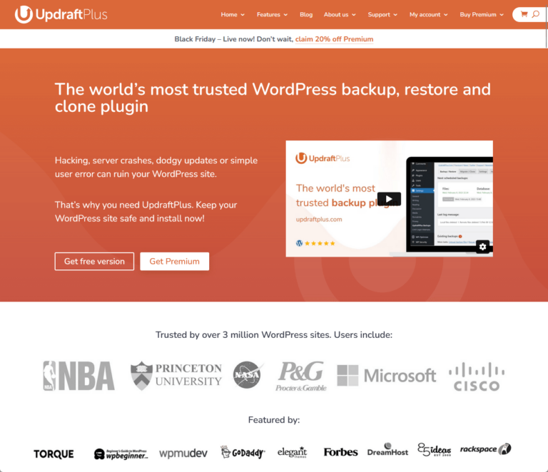 UpdraftPlus: The world’s most trusted WordPress backup, restore and clone plugin