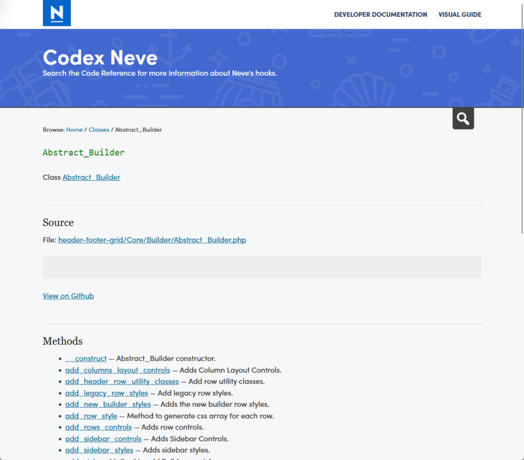 abstract builder class code reference