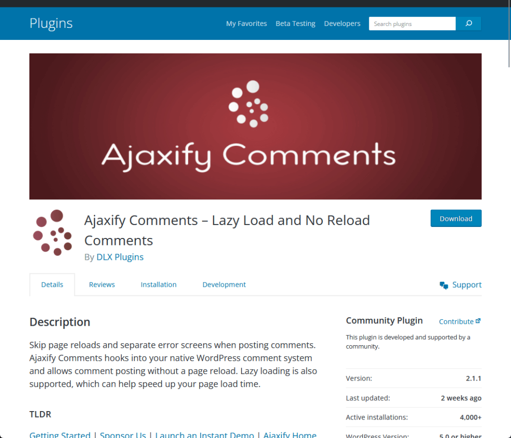 Ajaxify Comments β Lazy Load and No Reload Comments