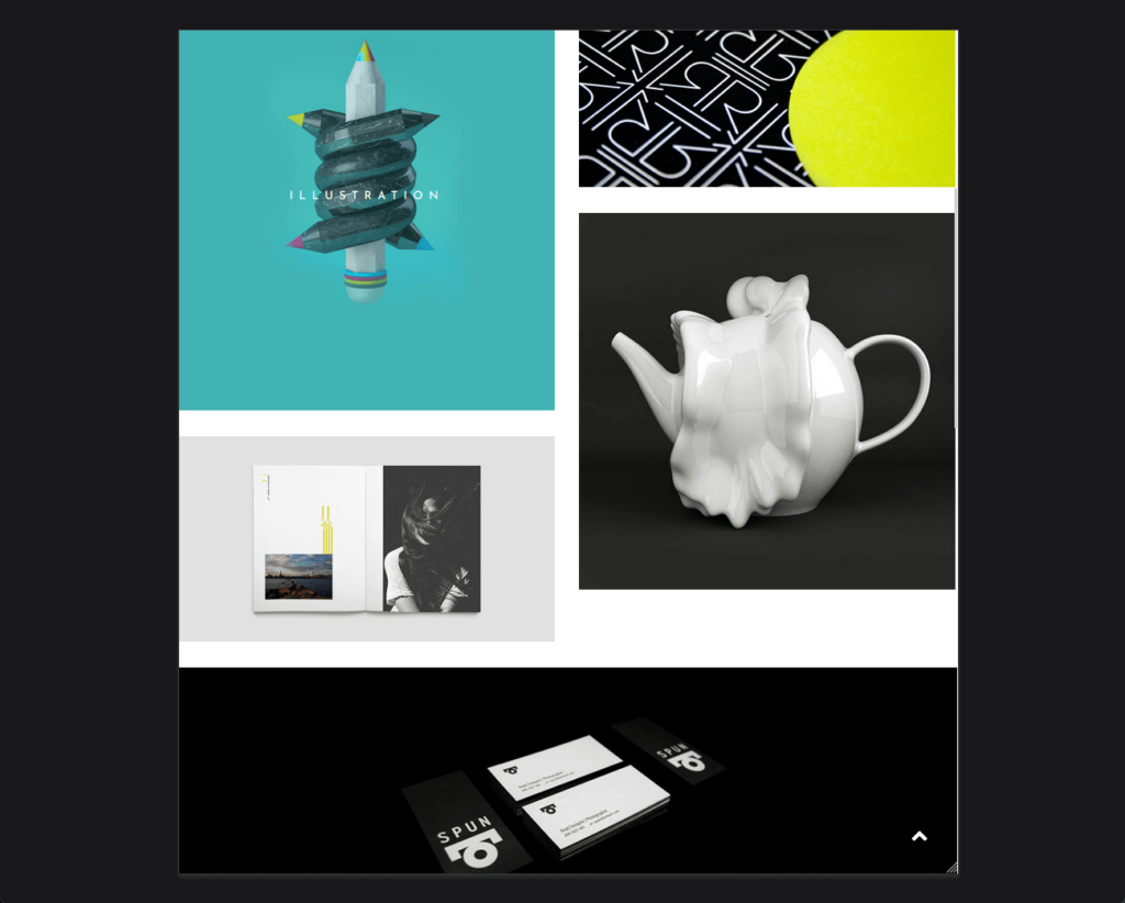 demo portfolio page of avoir creative design template