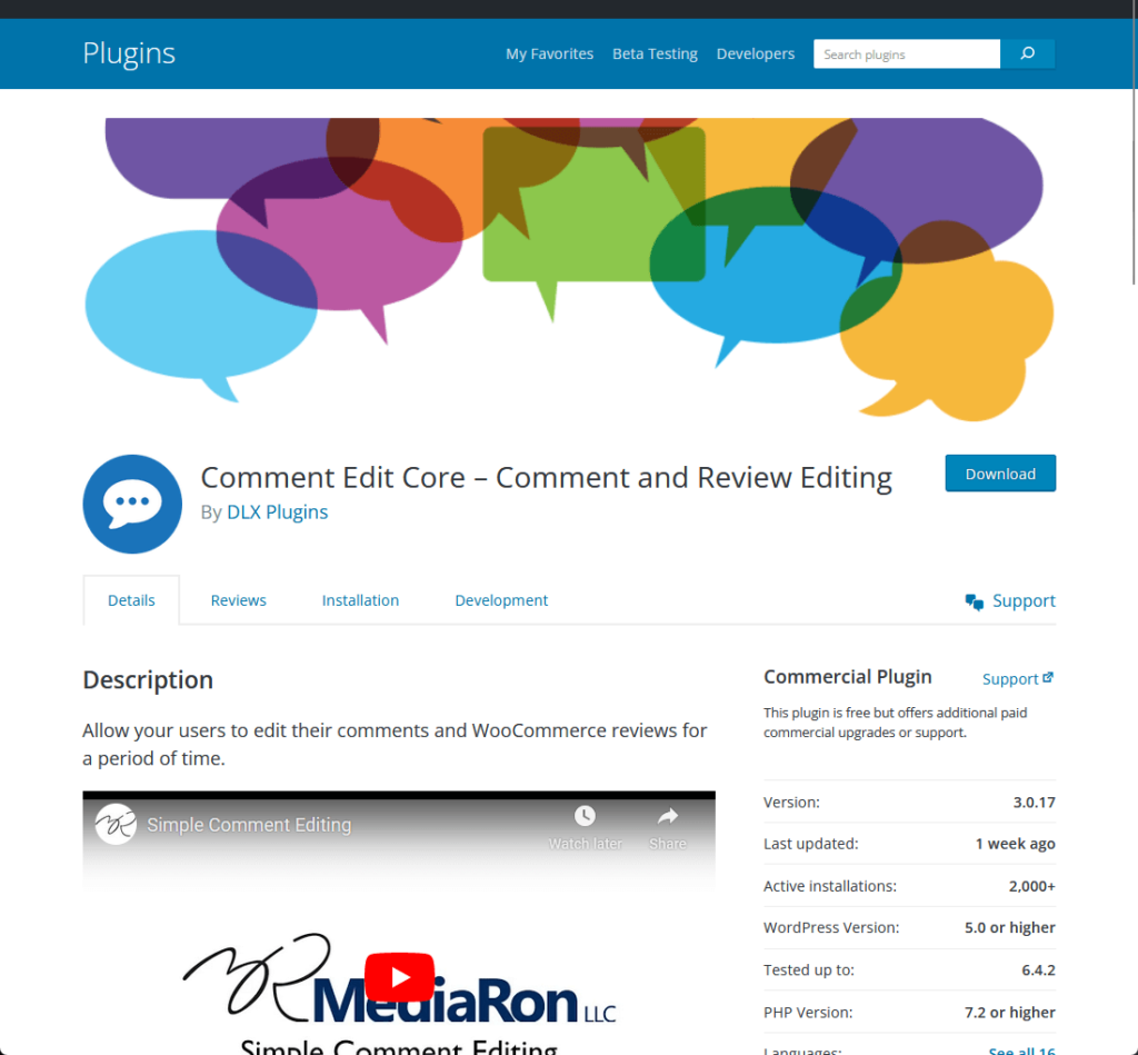 Comment Edit Core β Comment and Review Editing